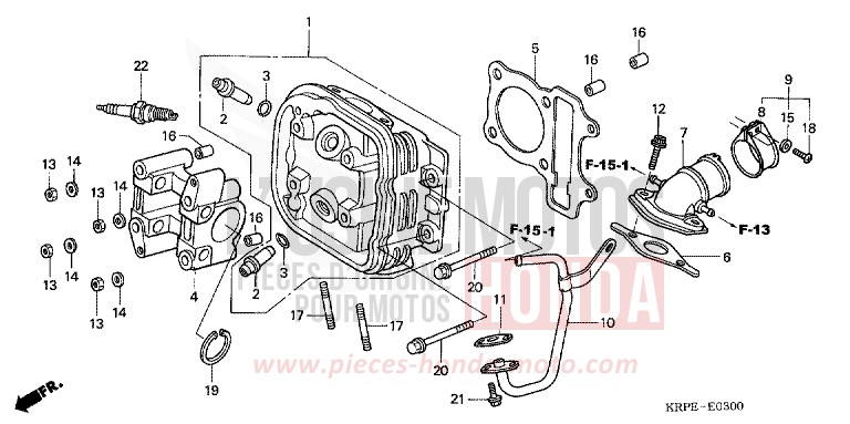 CULASSE de SCV 100 Lead RADIANT RED METALLIC (R218) de 2003